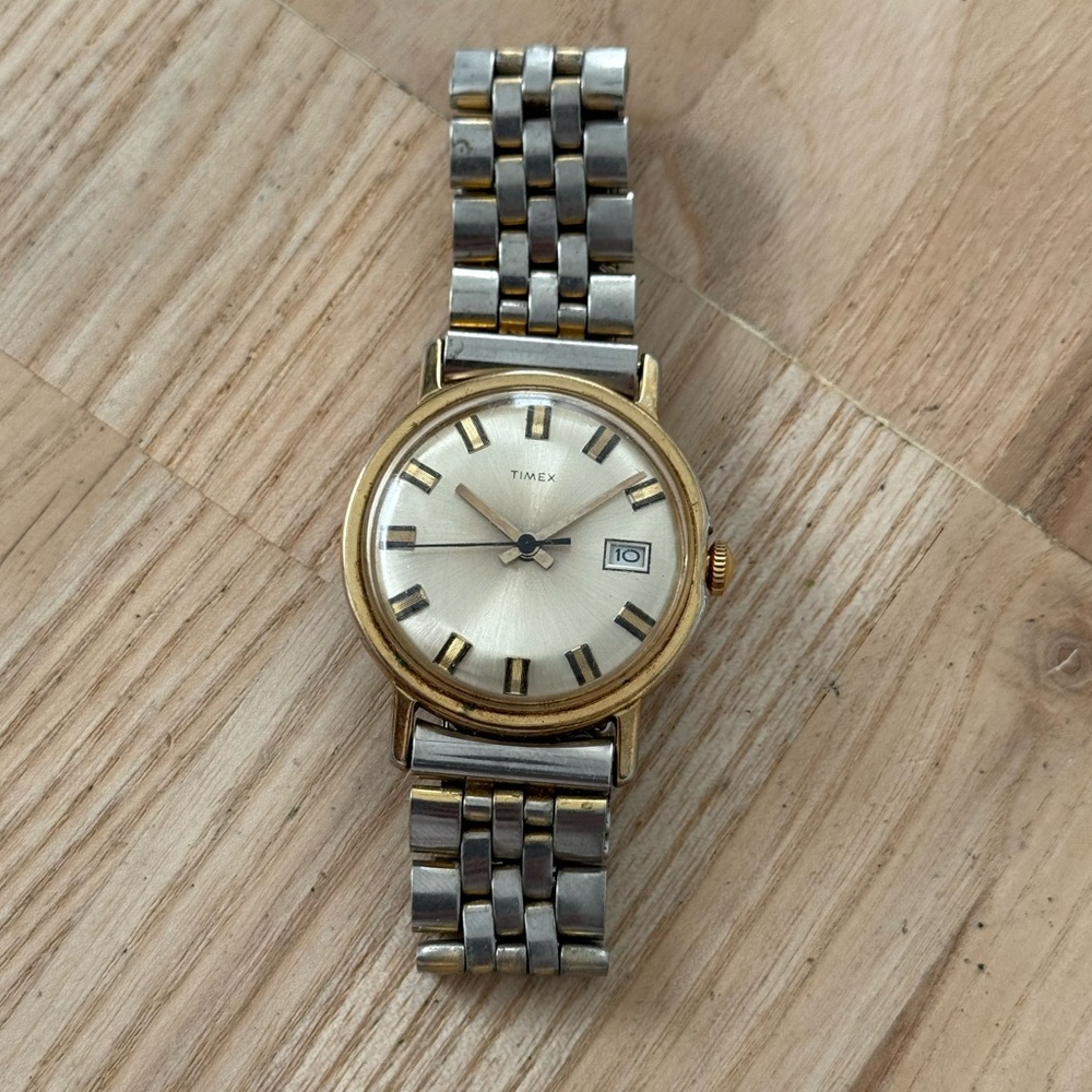 Timex Mercury Rare Vintage Watch Mechanical Winding Gold Case Stretch Bracelet - Picture 6 of 15